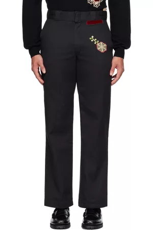 BENTGABLENITS Men Twill Pants - Embroidered Trousers