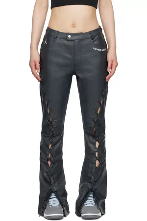 Nike Women Leather Pants - Black Travis Scott Edition Leather Pants