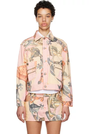 Vivienne Westwood Women Denim Jackets - Pink Marlene Denim Jacket