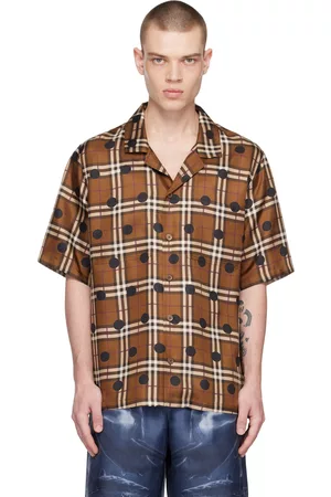 Burberry Men Vintage T-Shirts - Brown Vintage Check Shirt