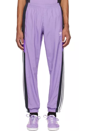 adidas Men Sweatpants - Purple & Black Rekive Track Pants