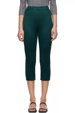 PLEATS PLEASE ISSEY MIYAKE Women Pants - Green Monthly Colors April Trousers