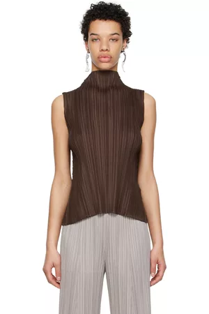 Pleats Please Issey Miyake High-Neck Top