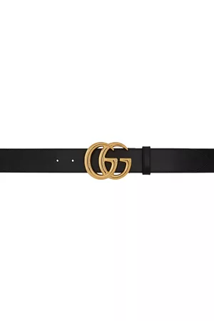 Gucci Men Belts - Black GG Marmont Belt
