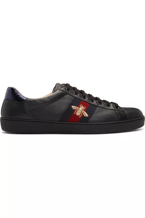Gucci Men Sneakers - Black Ace Embroidered Bee Sneakers