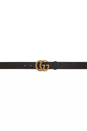 Gucci Men Belts - Brown GG Marmont Belt