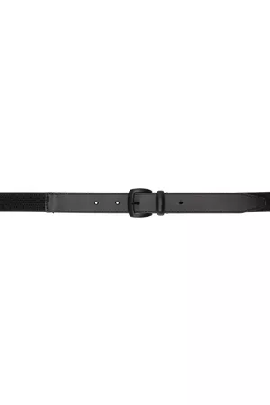 Armani Men Belts - Black Webbing & Leather Belt
