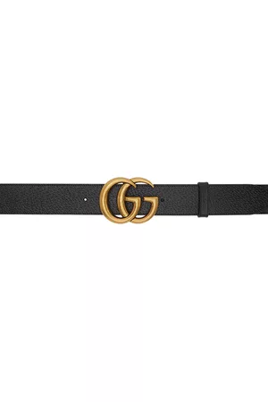 Gucci Men Belts - Black GG Marmont Belt