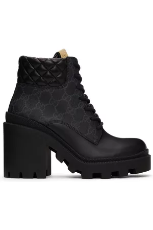 Gucci Women Ankle Boots - Black GG Ankle Boots