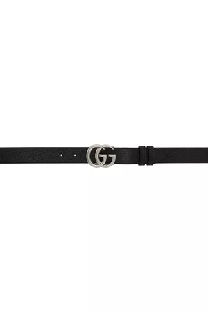 Gucci Men Belts - Reversible Black & Brown Thin GG Marmont Belt