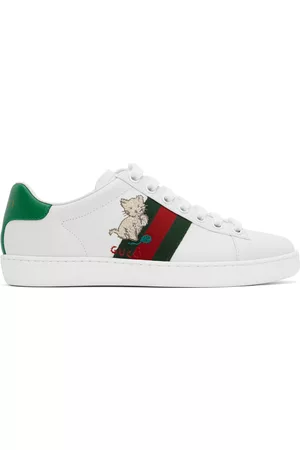Gucci Women Sneakers - White Kitten Ace Sneakers