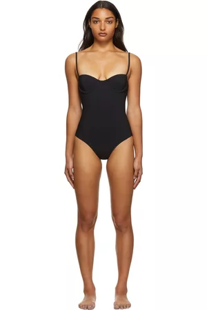 Totême Women Bras - Black One-Piece Bra Swimsuit