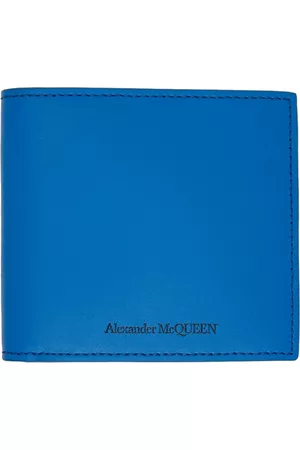 Alexander McQueen Men Wallets - Blue Bifold Wallet
