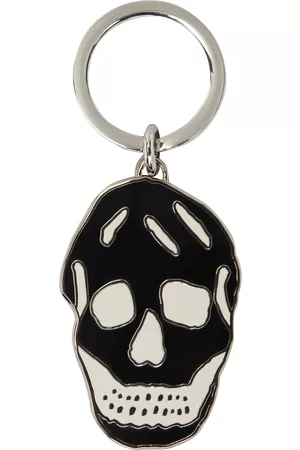 Alexander McQueen Men Keychains - Black & White Skull Keychain