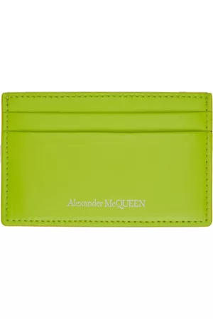 Alexander McQueen Men Wallets - Green Logo Card Holder