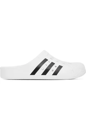 adidas Men Clogs - White Adilette Clog Sandals