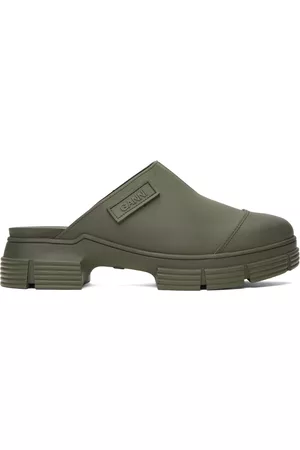 Ganni Women Slippers - Khaki City Slippers