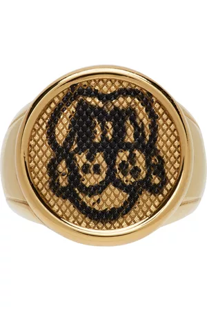 Givenchy Women Gold Rings - Gold Chito Edition Dog Tag Ring