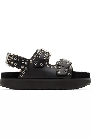 Isabel Marant Women Leather Sandals - Black Leather Ophie Sandals
