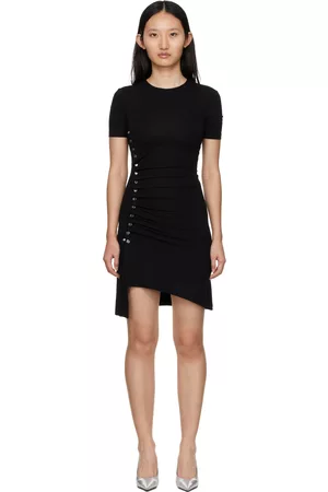 Paco rabanne Women Ruched Dresses - Black Ruched T-Shirt Dress