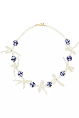 Shrimps Women Necklaces - Off-White & Blue Isa Necklace