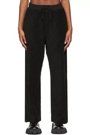 AMBUSH Women Sweats - Black Cotton Lounge Pants