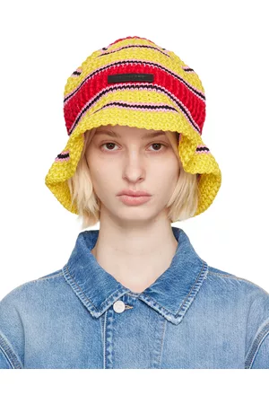 Stella McCartney Women Hats - Yellow Logo Bucket Hat