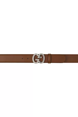 Gucci Men Belts - Brown Wide GG Belt