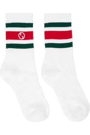 Gucci Men Socks - White Round Interlocking G Socks