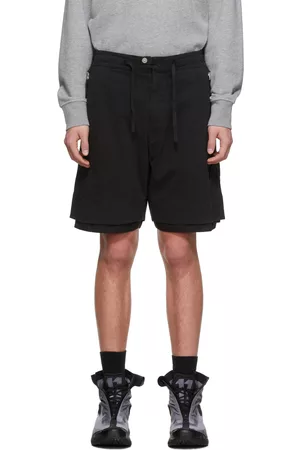 Stone Island Men Shorts - Black Cotton Shorts