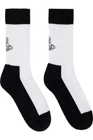 Vivienne Westwood Men Socks - Black & White Sporty Socks