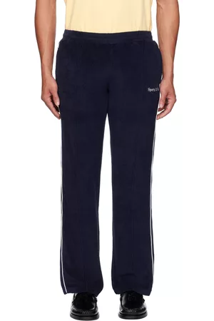 Sporty & Rich Men Sweatpants - Navy New Serif Track Pants