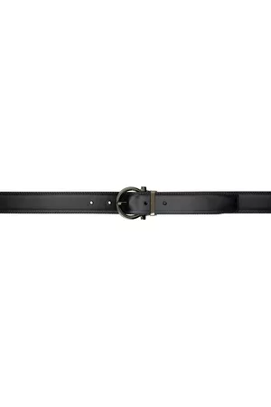 Salvatore Ferragamo Men Belts - Black & Brown Gancini Reversible Belt