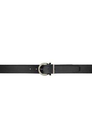 Salvatore Ferragamo Men Belts - Black & Brown Gancini Reversible Belt