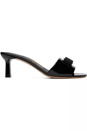 Salvatore Ferragamo Women Heeled Sandals - Black Vara Bow Heeled Sandals