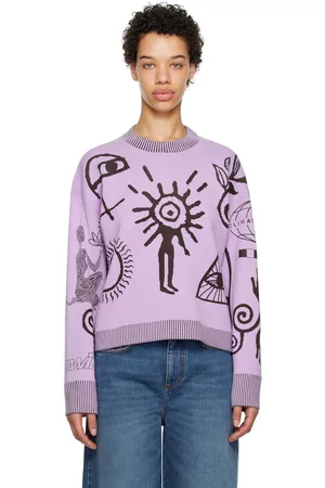 Stella McCartney Women Sweaters - Purple Graphic Sweater