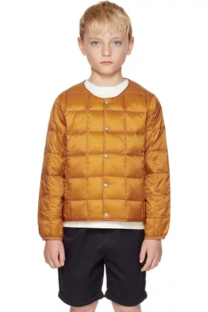 TAION Quilted Jackets - Kids Orange Quilted Down Jacket