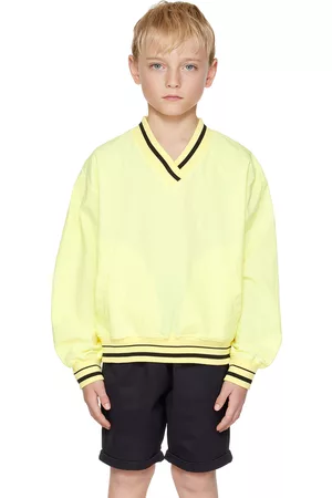oopsmyboy Jackets - Kids Yellow Embroidered Jacket