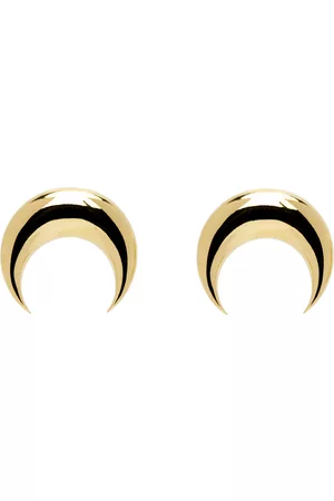 Marine Serre Men Earrings - Gold Moon Earrings