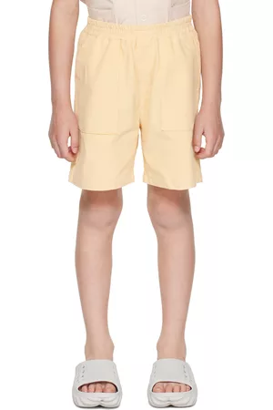 oopsmyboy Shorts - Kids Beige Embroidered Shorts