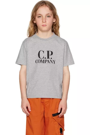 C.P. Company T-Shirts - Kids Gray Goggle Print T-Shirt