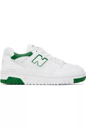 New Balance Women Sneakers - White & Green 550 Sneakers