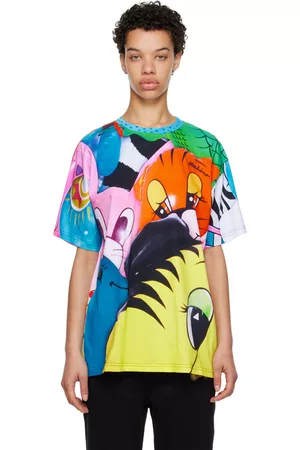 Moschino Women T-Shirts - Multicolor Inflatable Animals T-Shirt