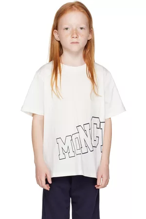Moncler T-Shirts - Kids White Printed T-Shirt