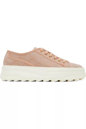 Gucci Women Canvas Sneakers - Pink GG Sneakers