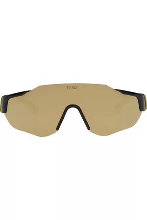 Fendi Men Sunglasses - Black & Green Sport Baguette Sunglasses