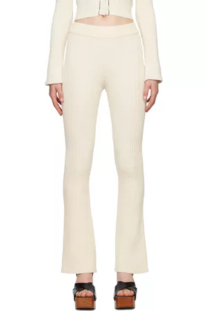 Ami Women Sweats - Off-White Rib Lounge Pants