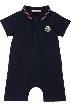 Moncler Baby Rompers - Baby Navy Patch Romper