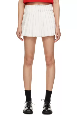 Ami Women Mini Skirts - White Pleated Miniskirt