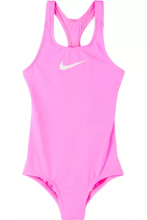 Nike Girls Swimsuits - Kids Pink Essential Little Kids One-Piece Swimsuit